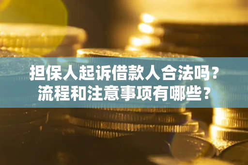 北京担保人起诉借款人合法吗？流程和注意事项有哪些？