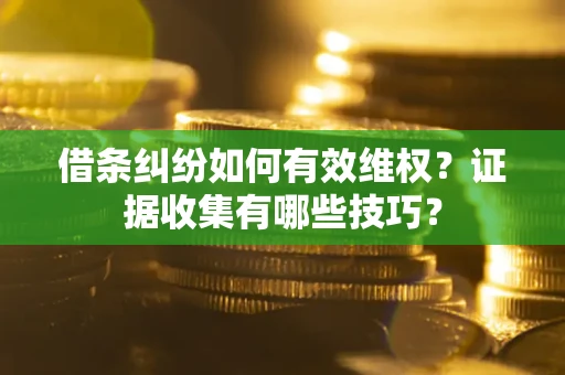北京借条纠纷如何有效维权？证据收集有哪些技巧？